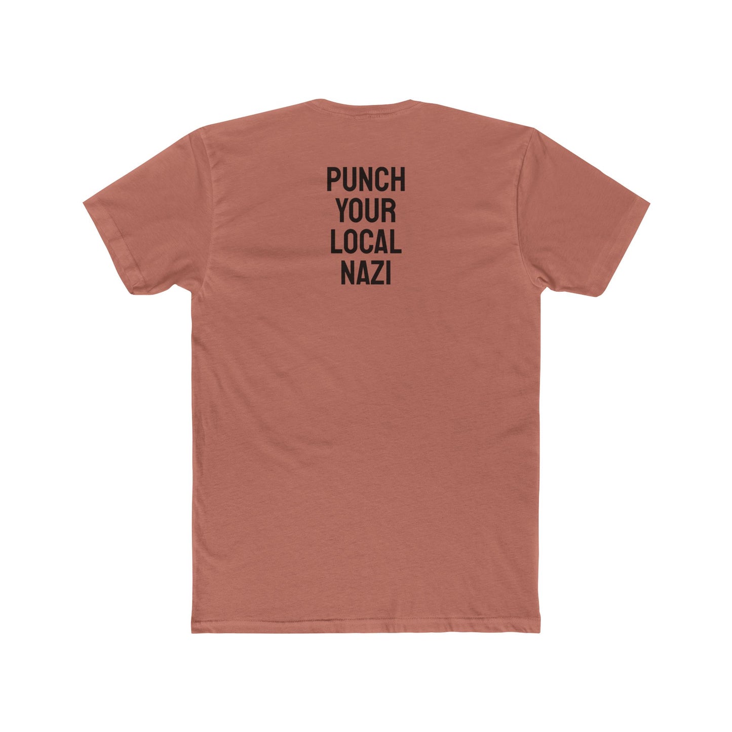 Punch Your Local Nazi - Unisex Cotton Crew Tee