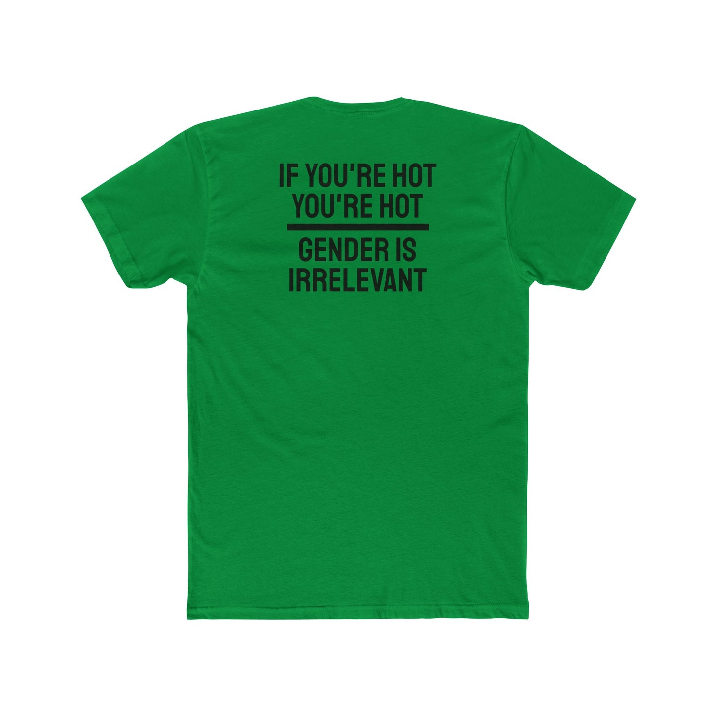 If You're Hot You're Hot Gender Is Irrelevant - Unisex Cotton Crew Tee