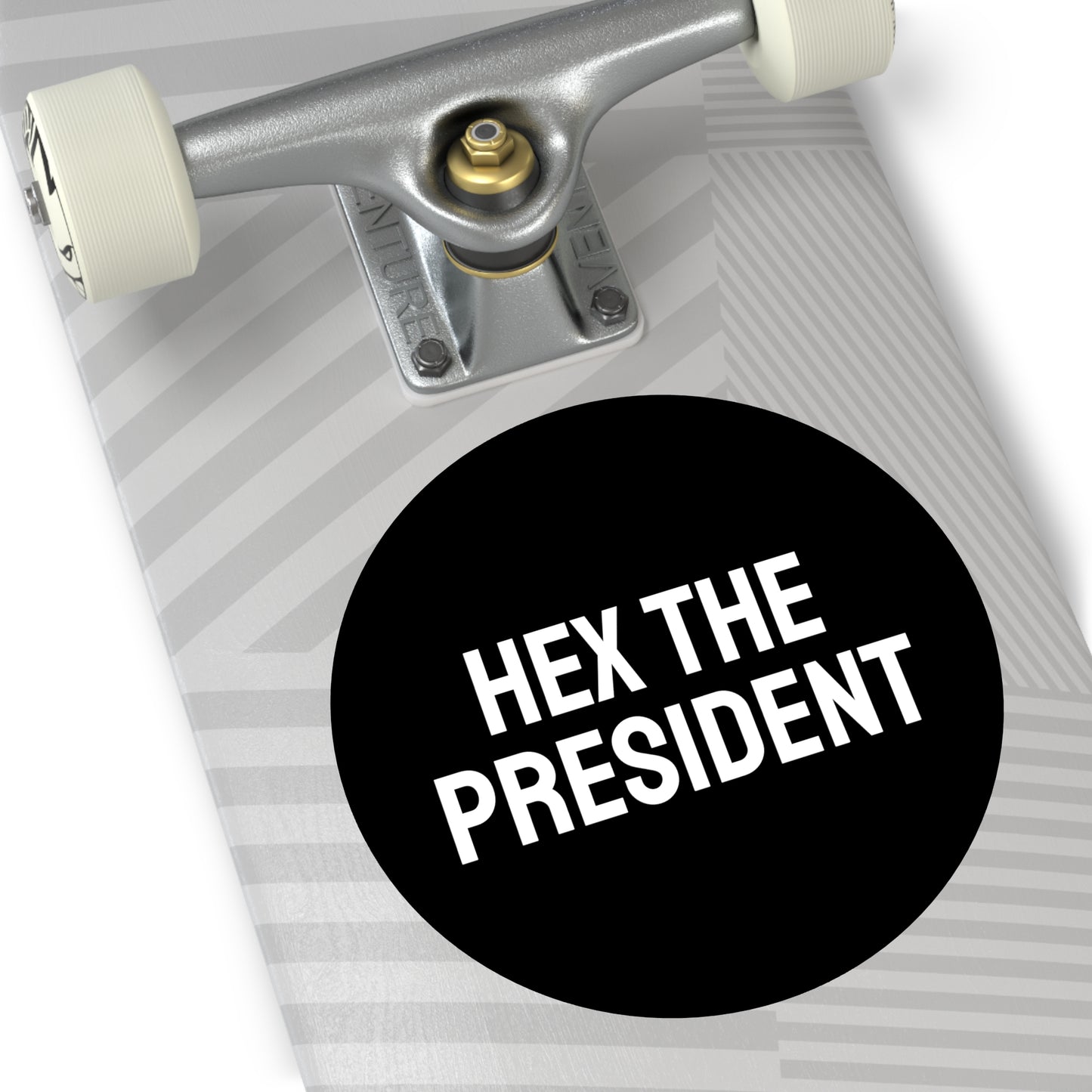 Hex The President - Round Vinyl Stickers