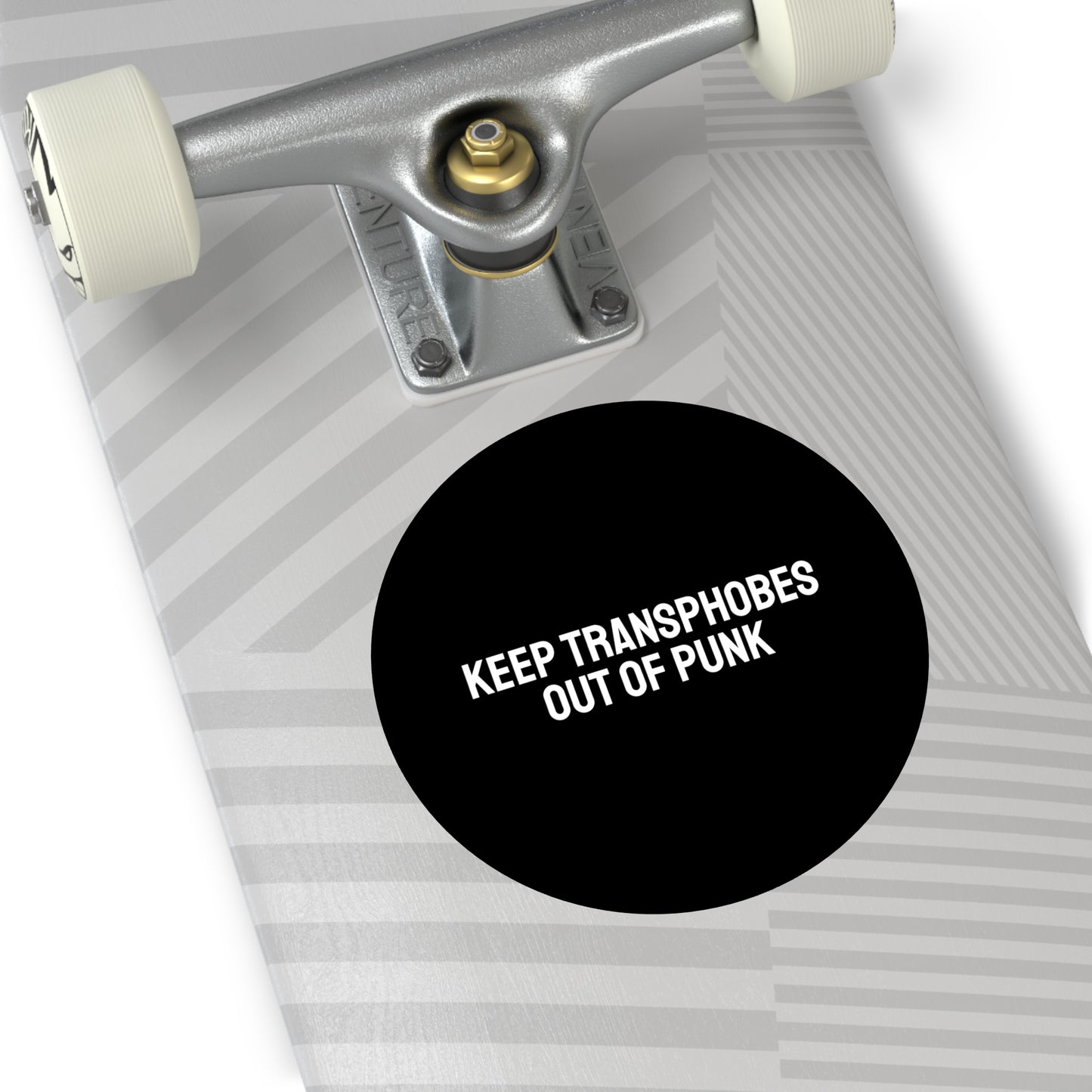 Keep Transphobes Out Of Punk - Round Vinyl Stickers