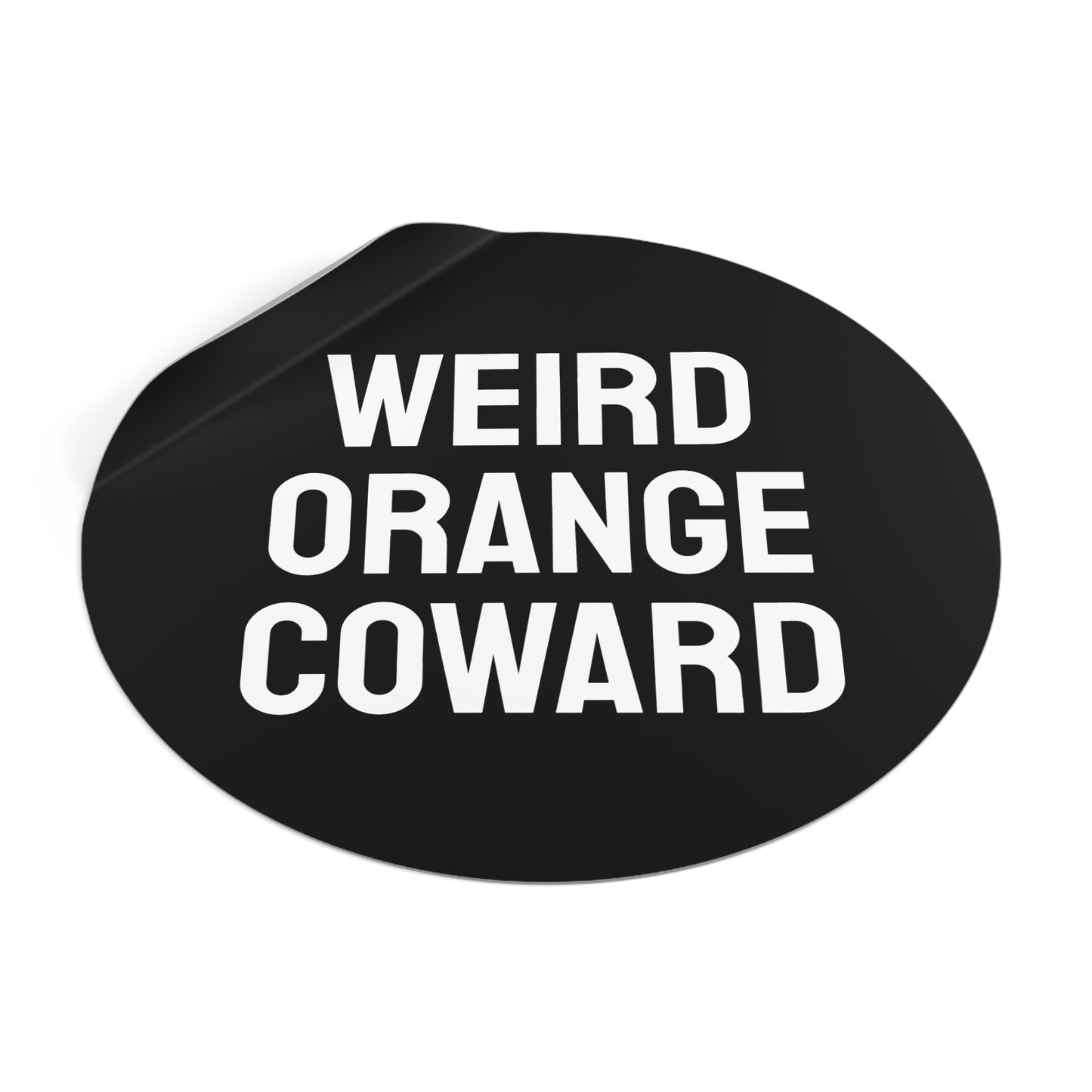 Weird Orange Coward - Round Vinyl Stickers