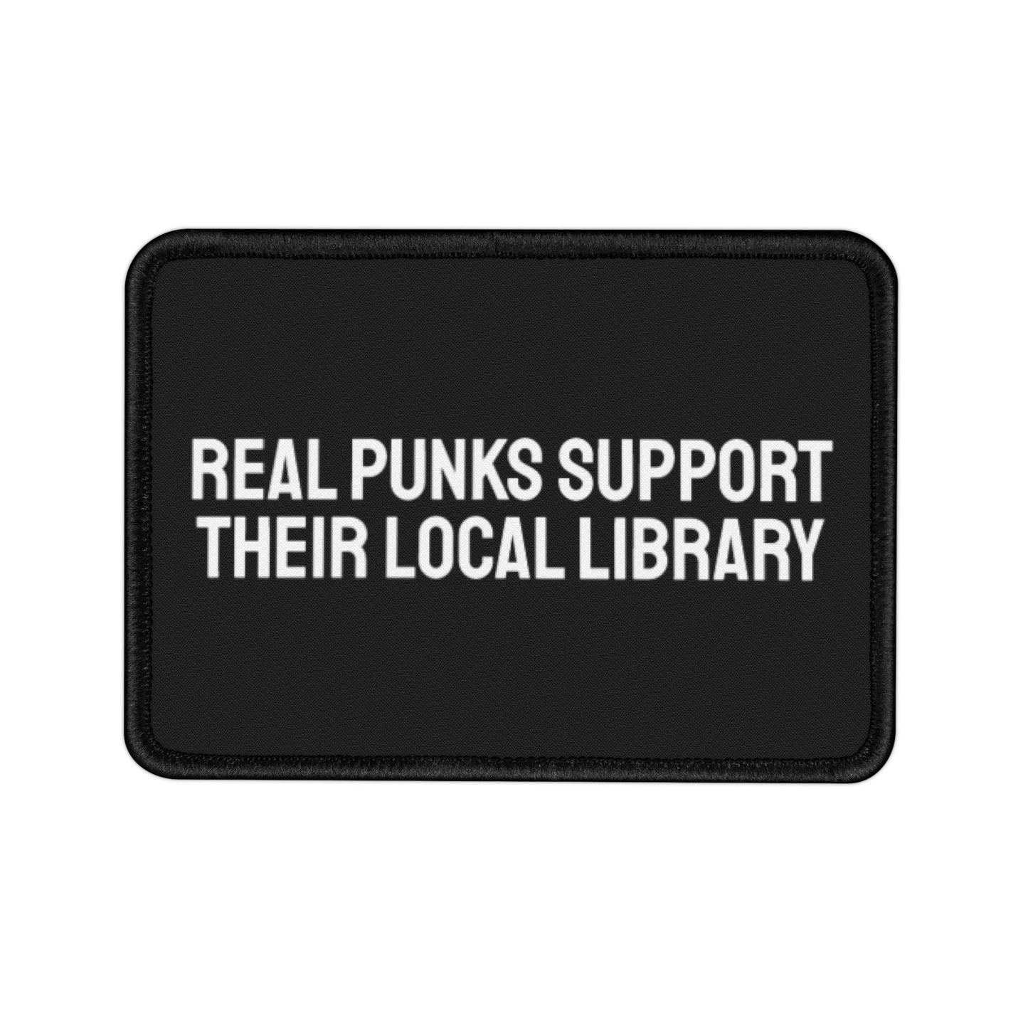 Real Punks Support Their Local Library - Iron-On Patch