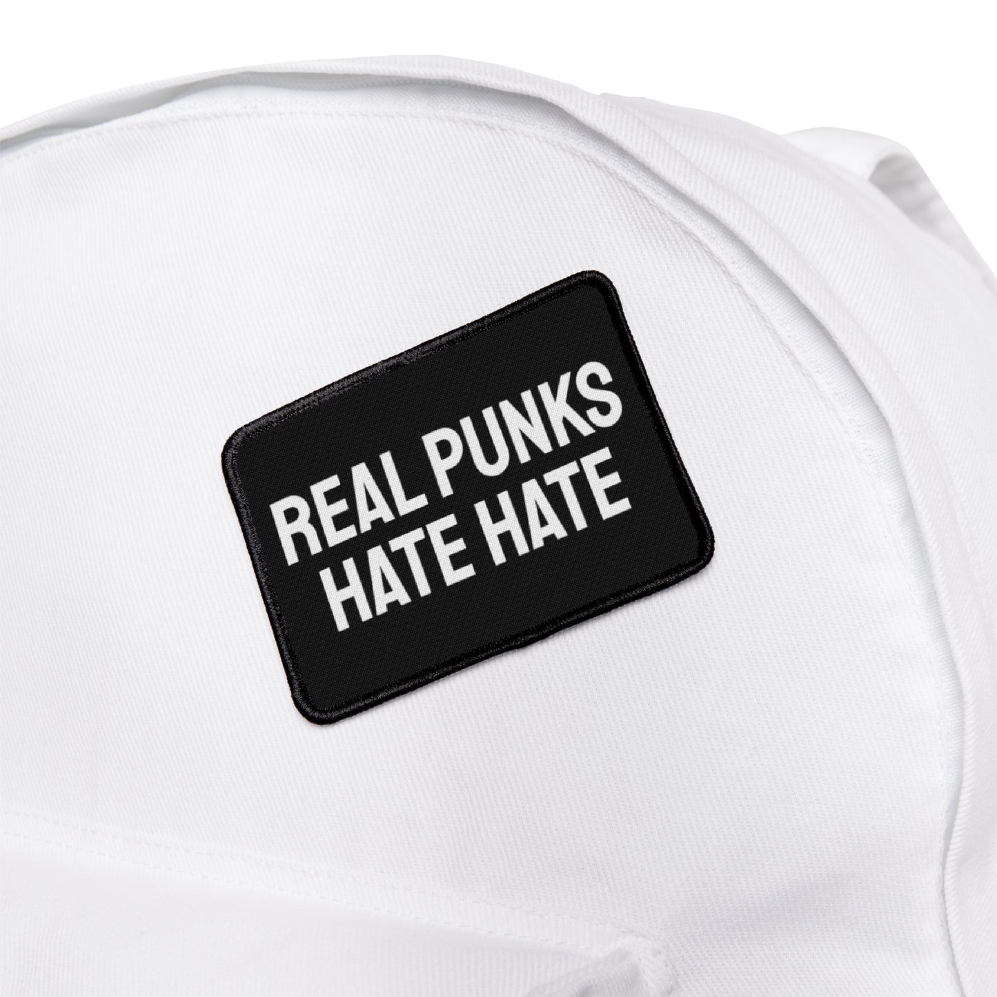 Real Punks Hate Hate - Iron-On Patch