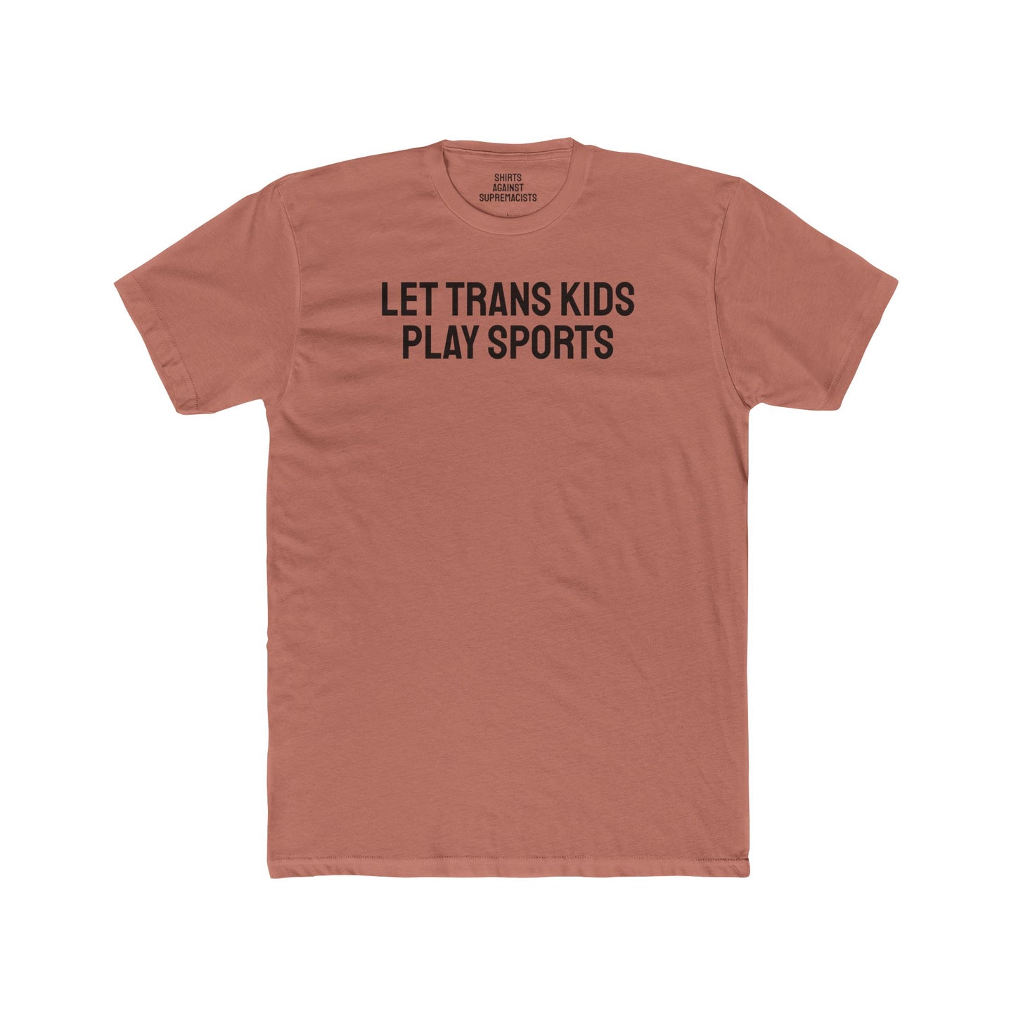 Let Trans Kids Play Sports - Unisex Cotton Crew Tee