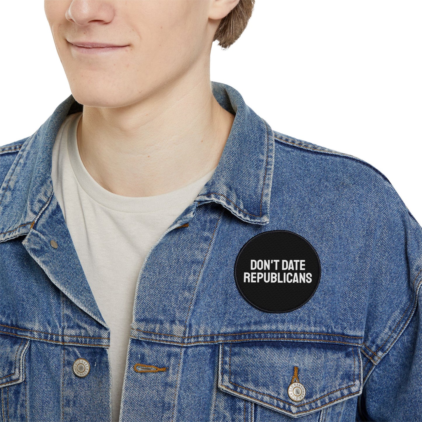 Don't Date Republicans - Iron-On Patch