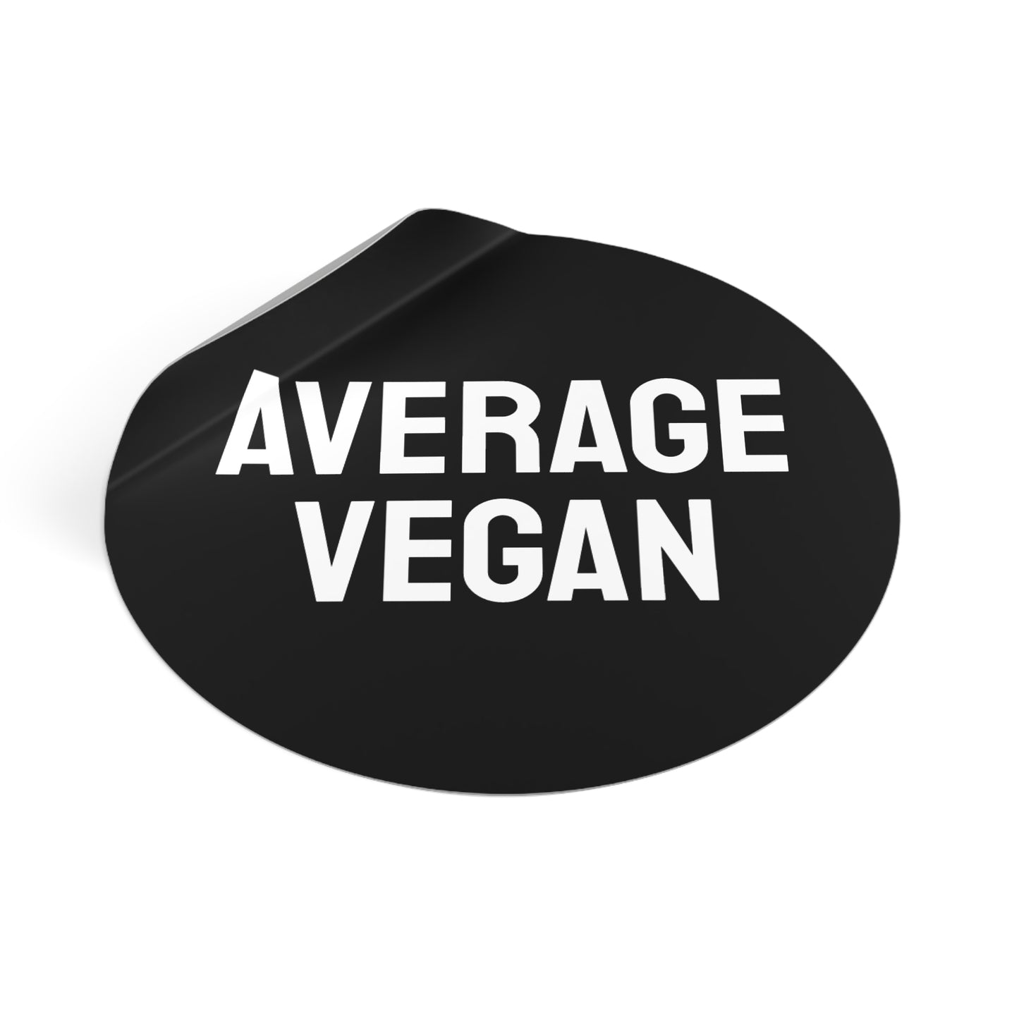 Average Vegan - Round Vinyl Stickers