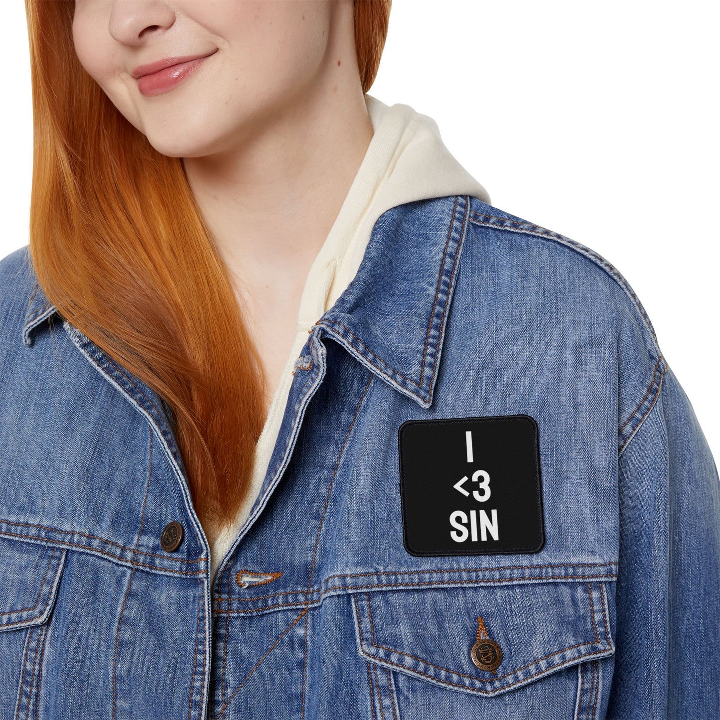 I <3 Sin - Iron-On Patch