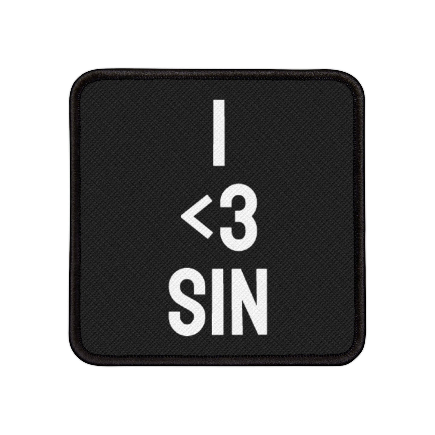 I <3 Sin - Iron-On Patch