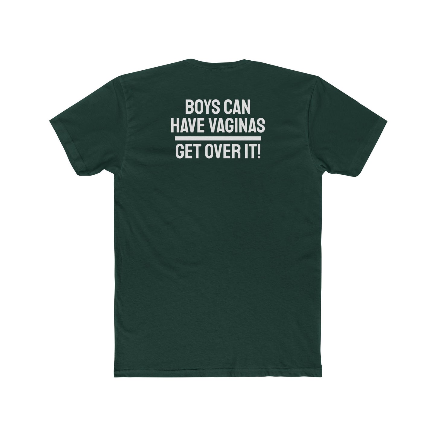 Boys Can Have Vaginas Get Over It! - Unisex Cotton Crew Tee