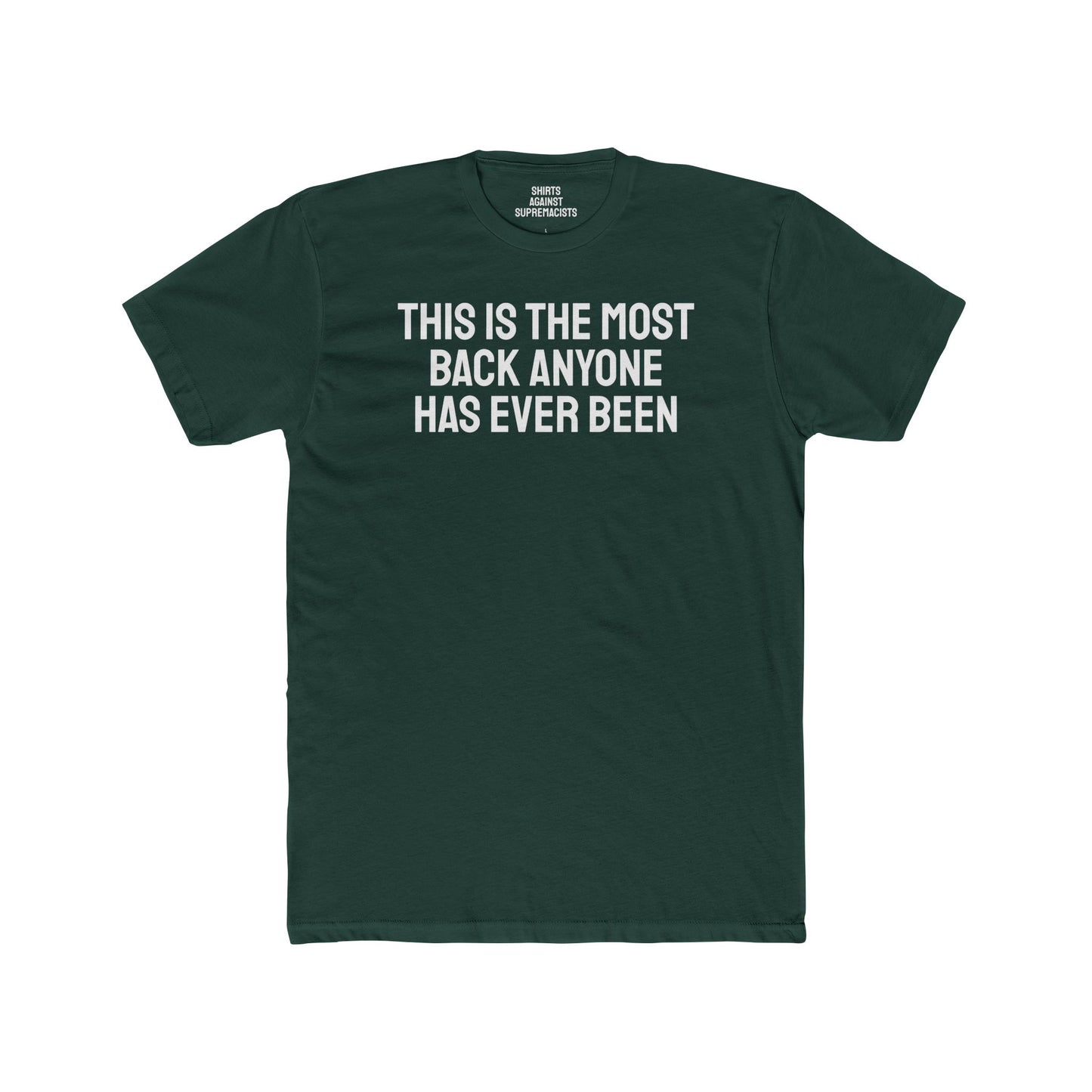 This Is The Most Back Anyone Has Ever Been - Unisex Cotton Crew Tee