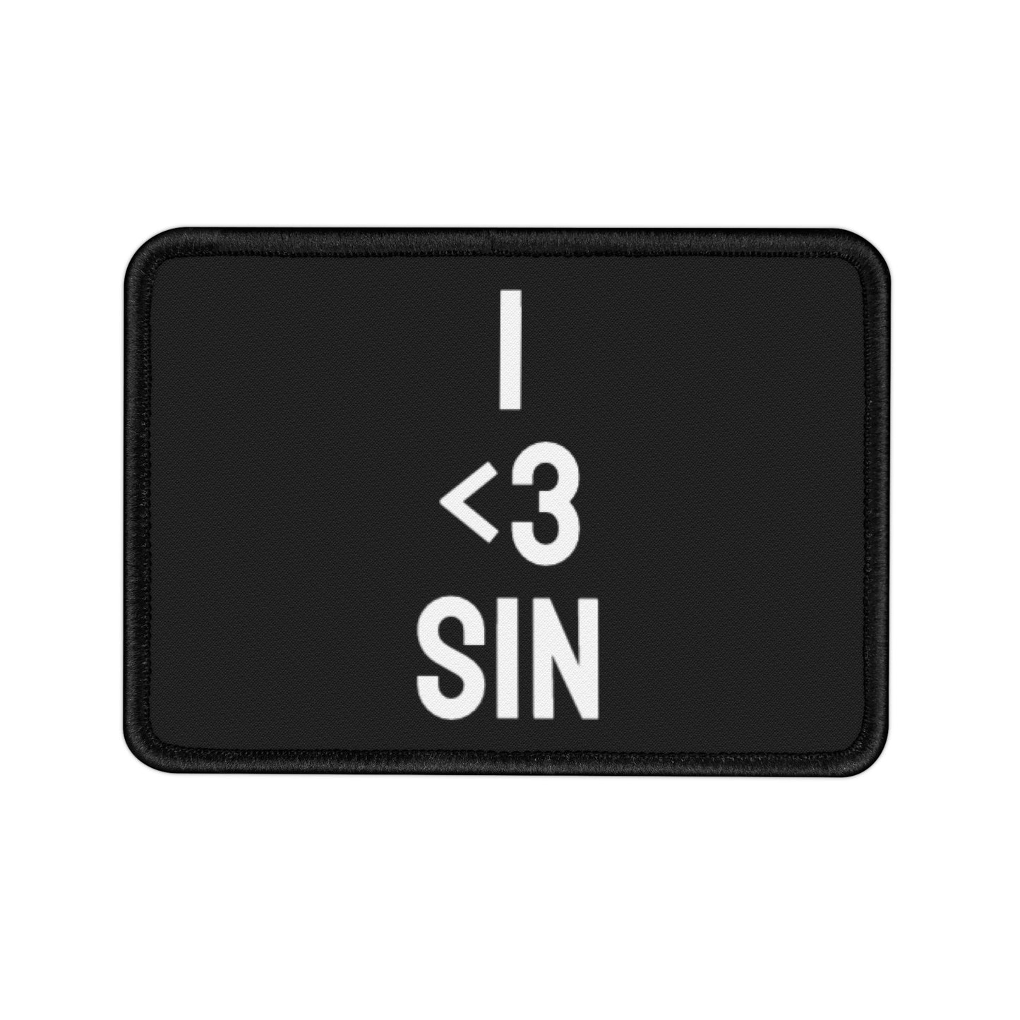 I <3 Sin - Iron-On Patch