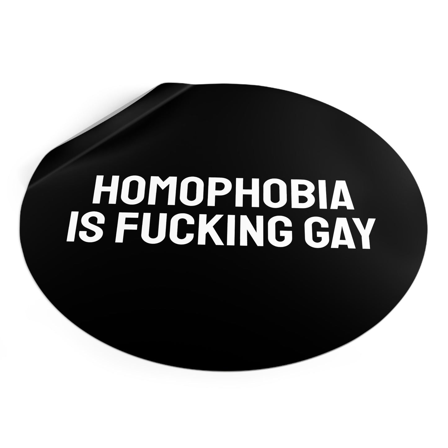 Homophobia Is Fucking Gay - Round Vinyl Stickers