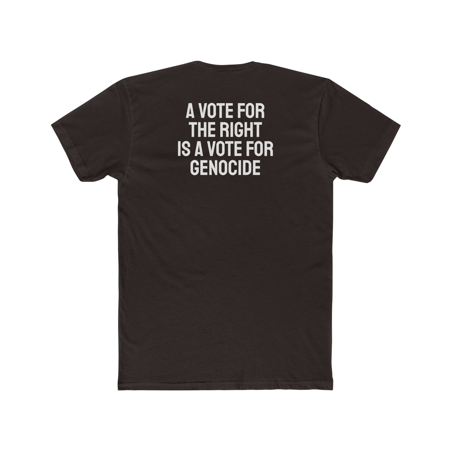 A Vote For The Right Is A Vote For Genocide - Unisex Cotton Crew Tee