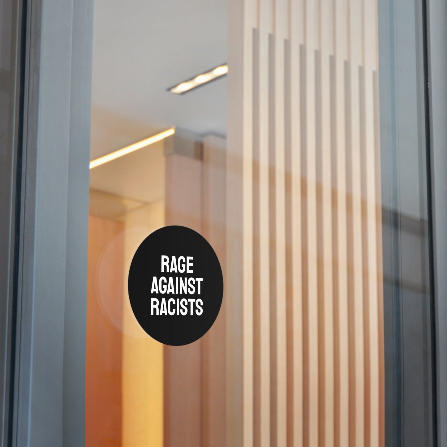 Rage Against Racists - Round Vinyl Stickers