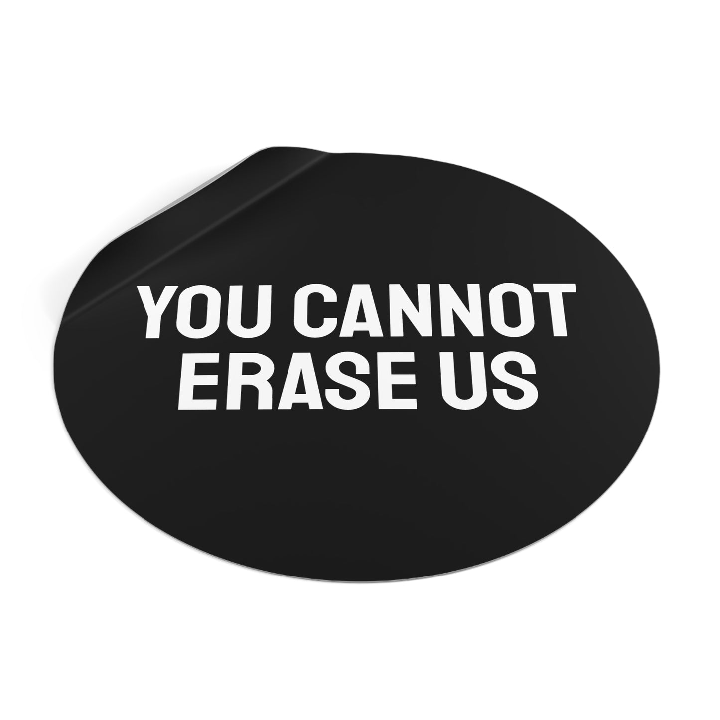 You Cannot Erase Us - Round Vinyl Stickers