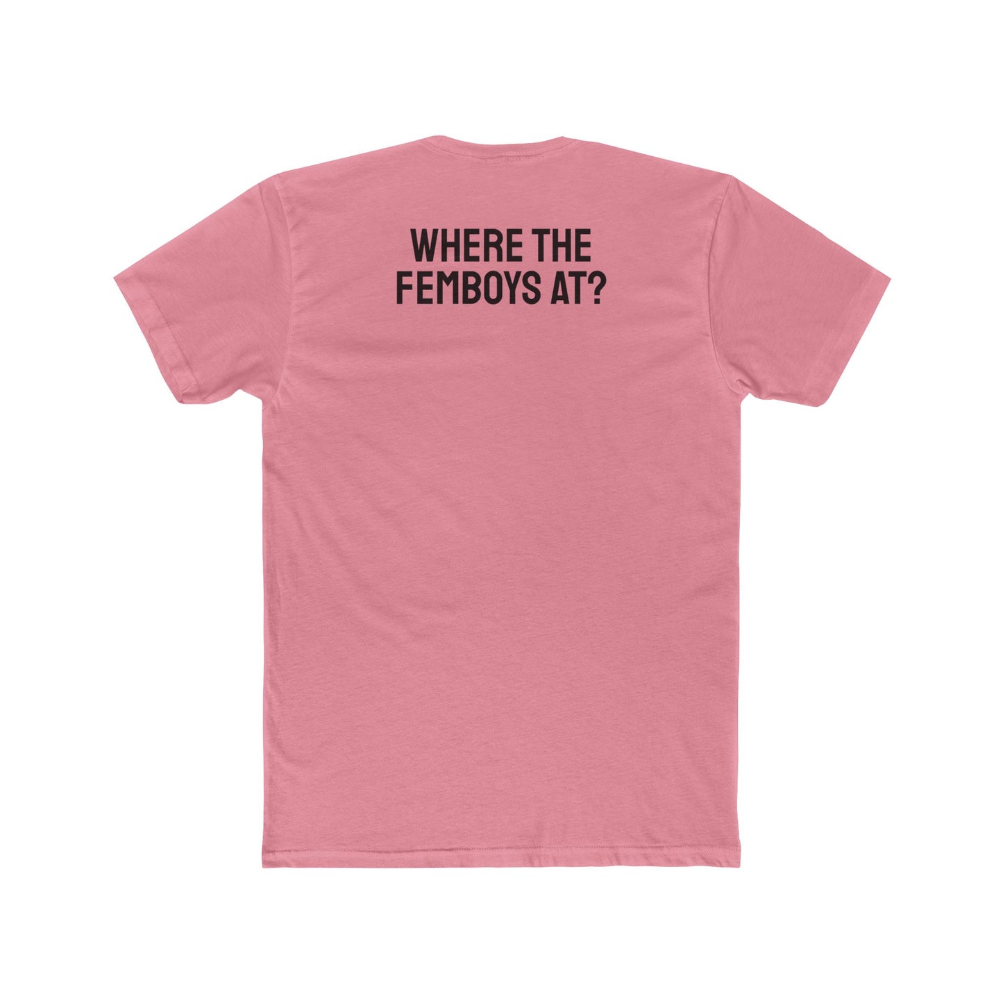 Where The Femboys At? - Unisex Cotton Crew Tee