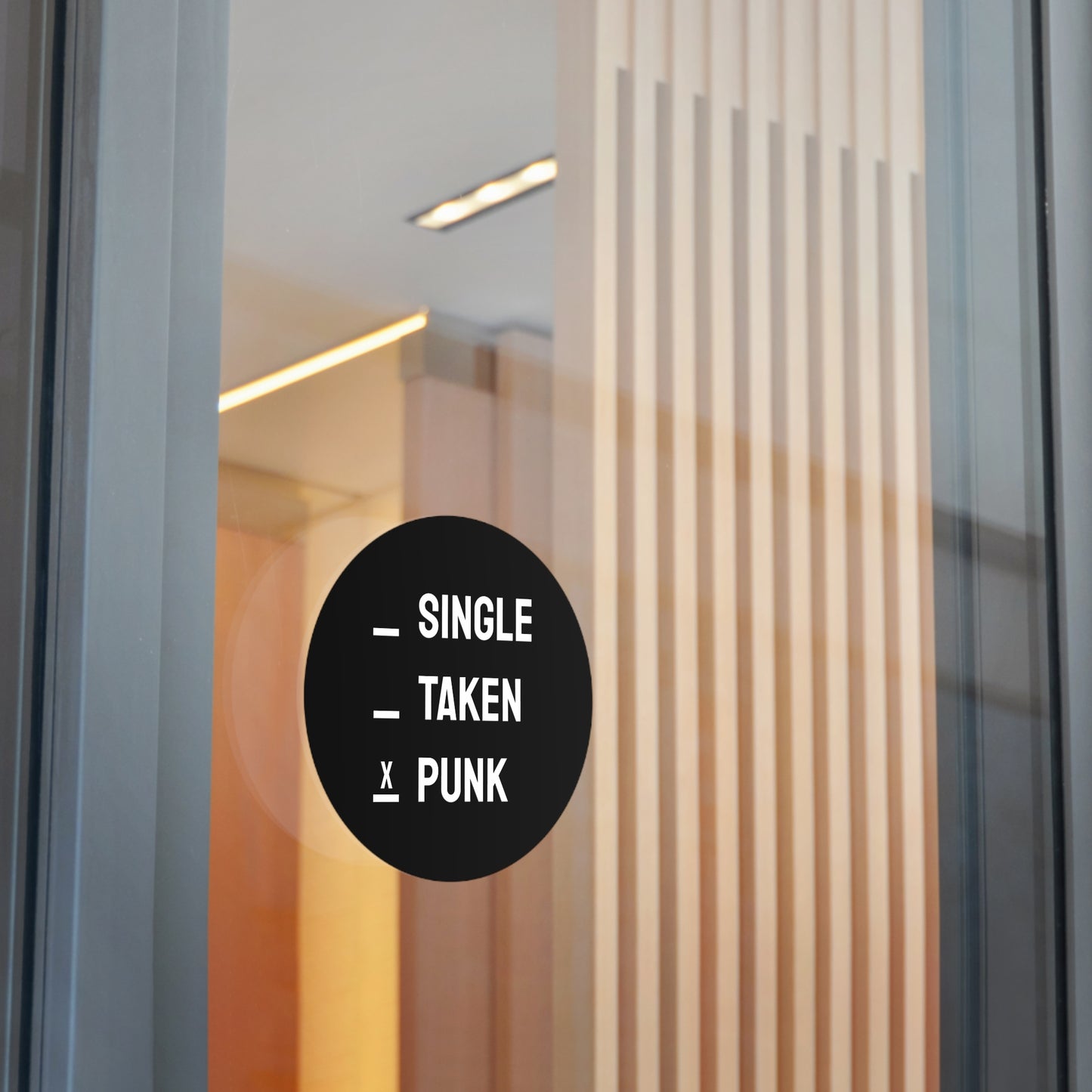 Single Taken Punk - Round Vinyl Stickers