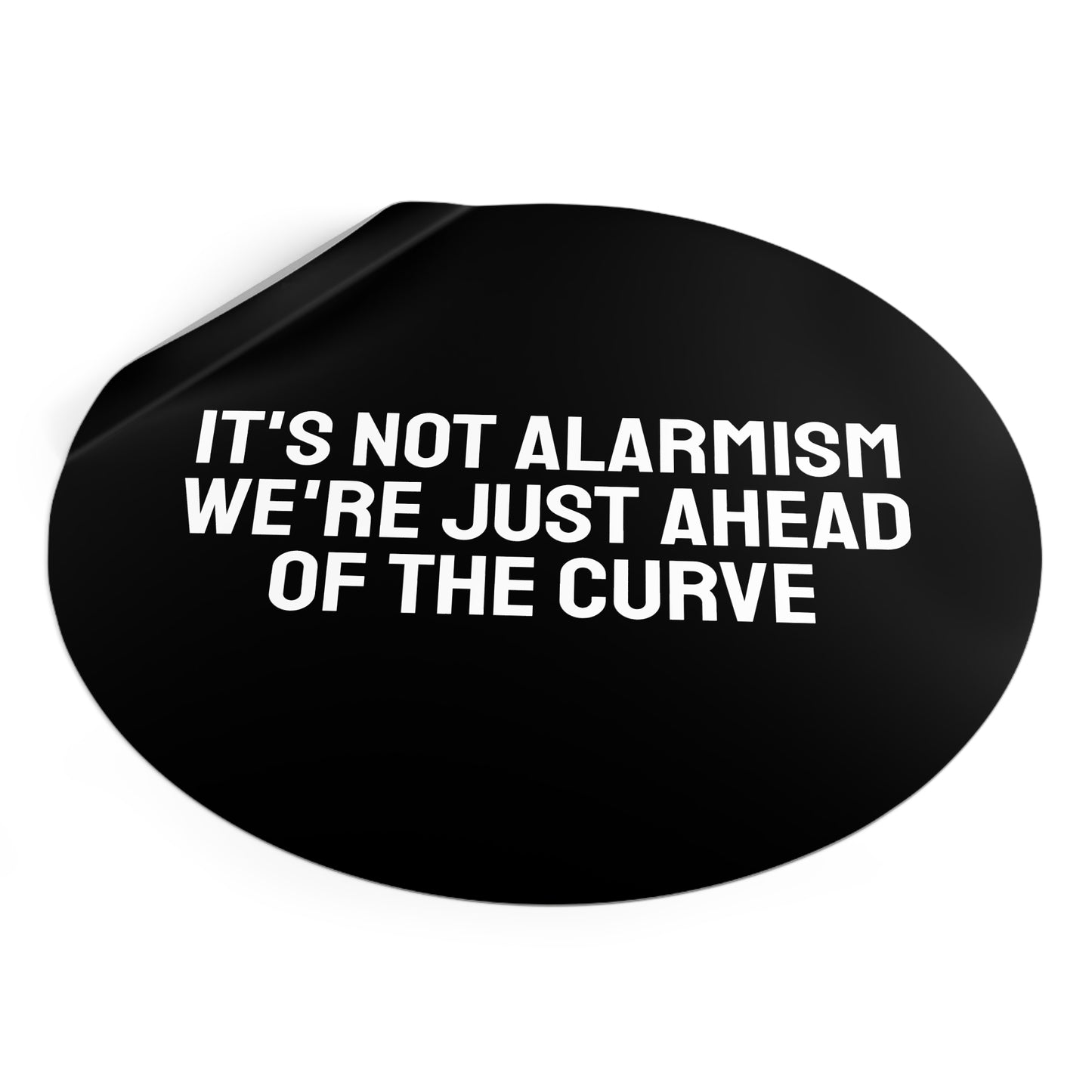 It's Not Alarmism We're Just Ahead Of The Curve - Round Vinyl Stickers