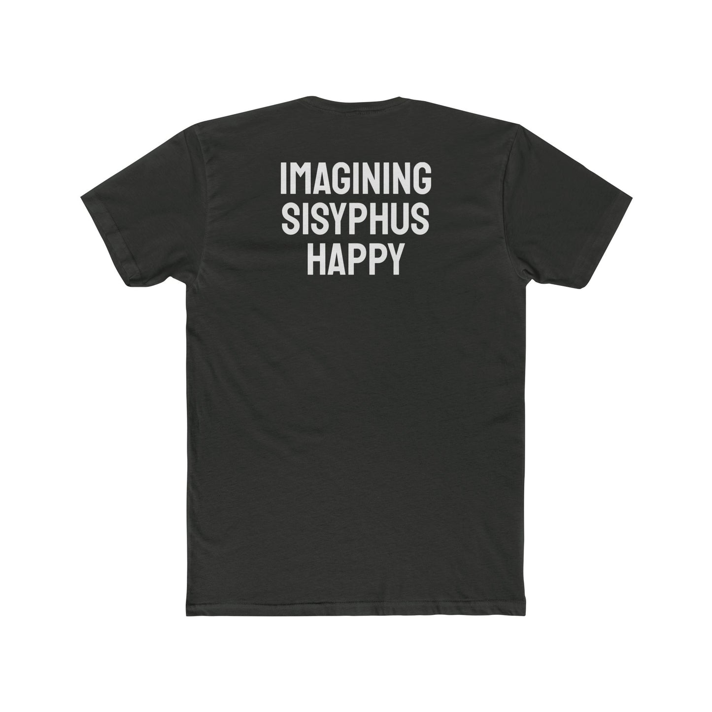 Imagining Sisyphus Happy - Unisex Cotton Crew Tee