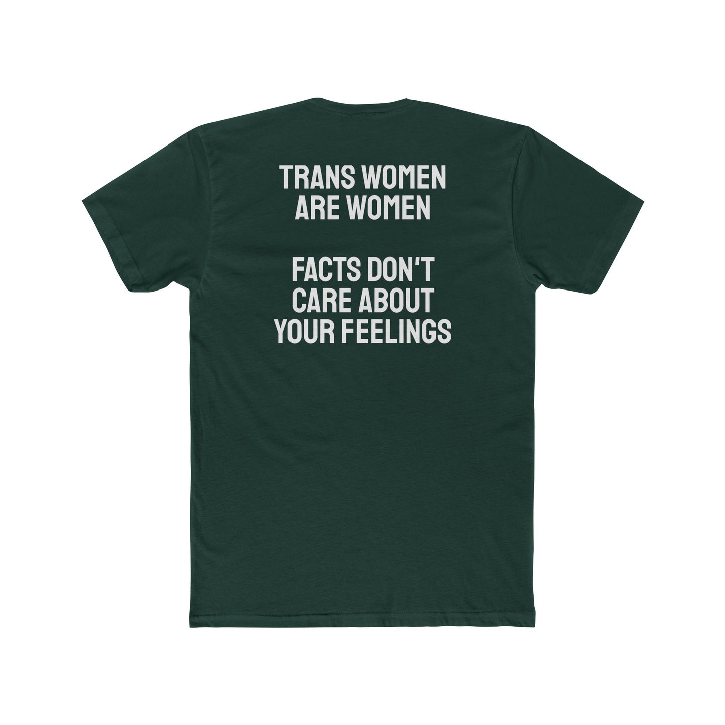 Trans Women Are Women Facts Don't Care About Your Feelings Unisex Cotton Crew Tee