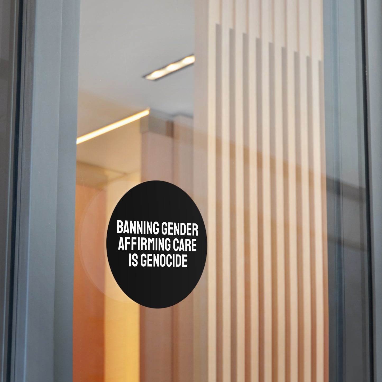 Banning Gender Affirming Care Is Genocide - Round Vinyl Stickers