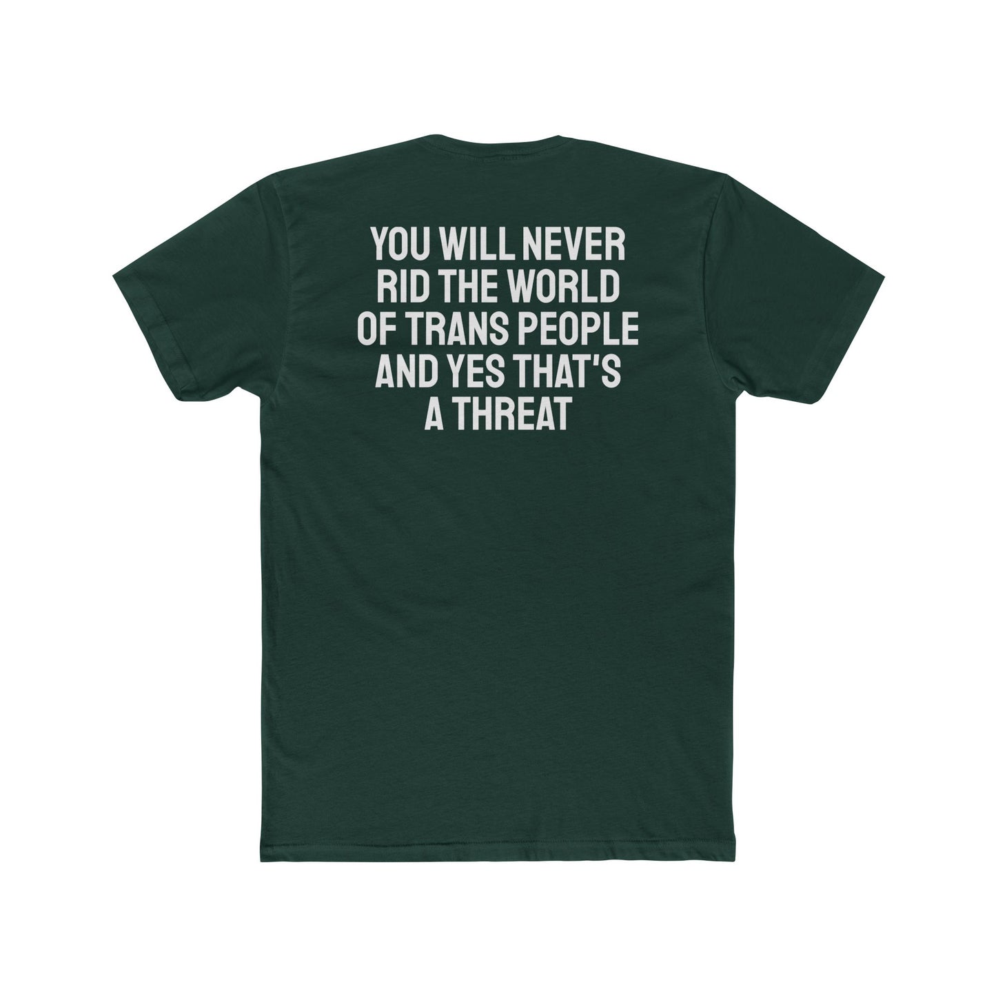 You Will Never Rid The World Of Trans People And Yes That's A Threat - Unisex Cotton Crew Tee