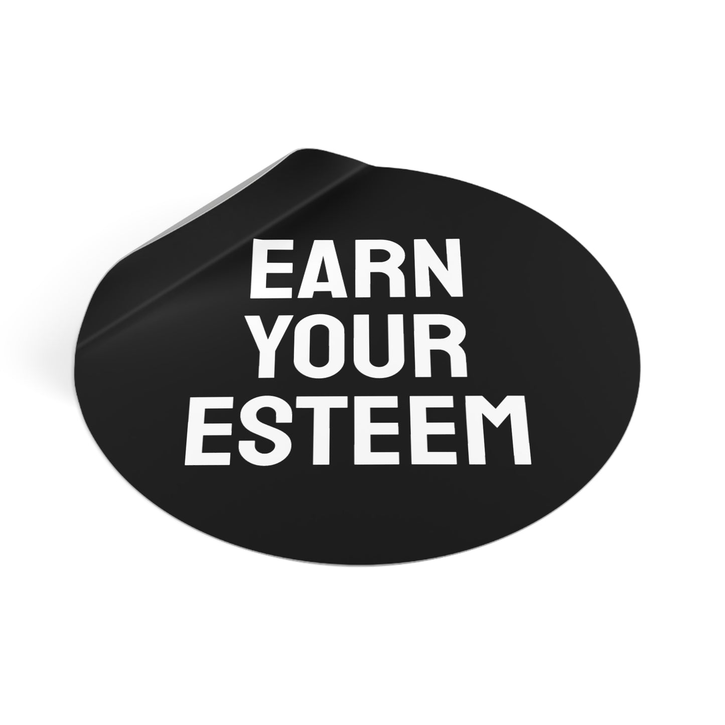 Earn Your Esteem - Round Vinyl Stickers