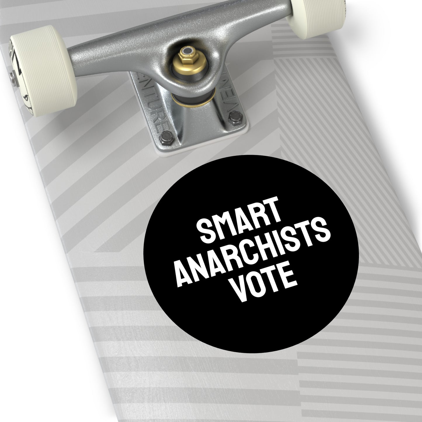 Smart Anarchists Vote - Round Vinyl Stickers