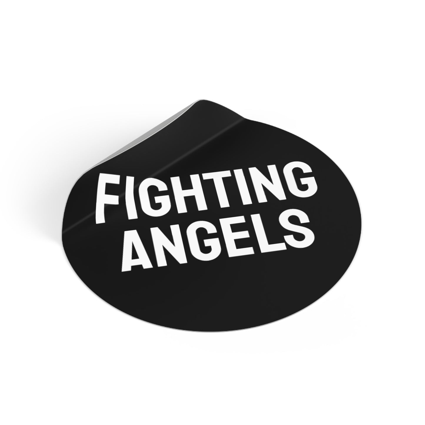 Fighting Angels - Round Vinyl Stickers