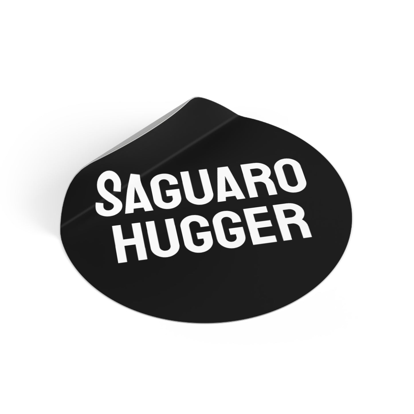 Saguaro Hugger - Round Vinyl Stickers