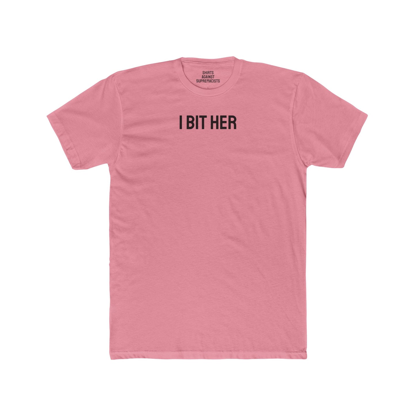 I Bit Her - Couple's Unisex Cotton Crew Tee