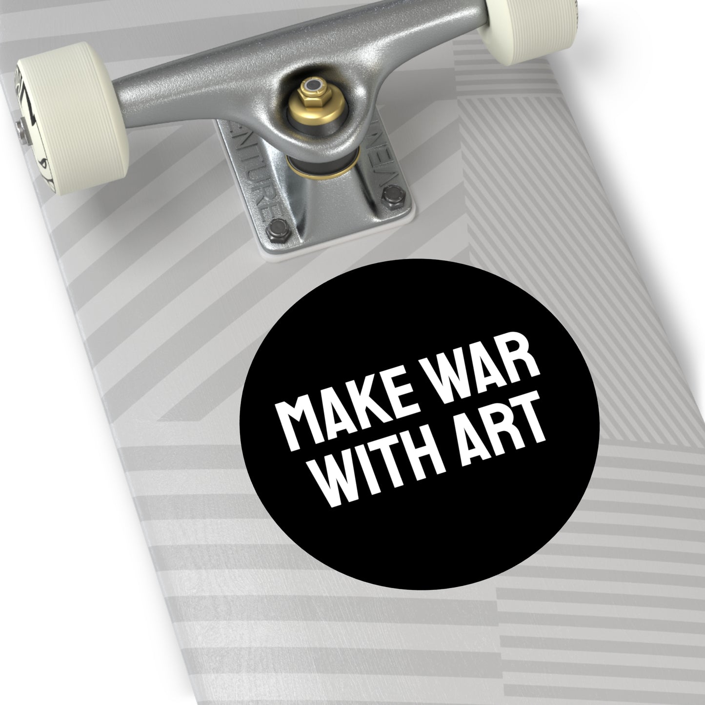 Make War With Art - Round Vinyl Stickers