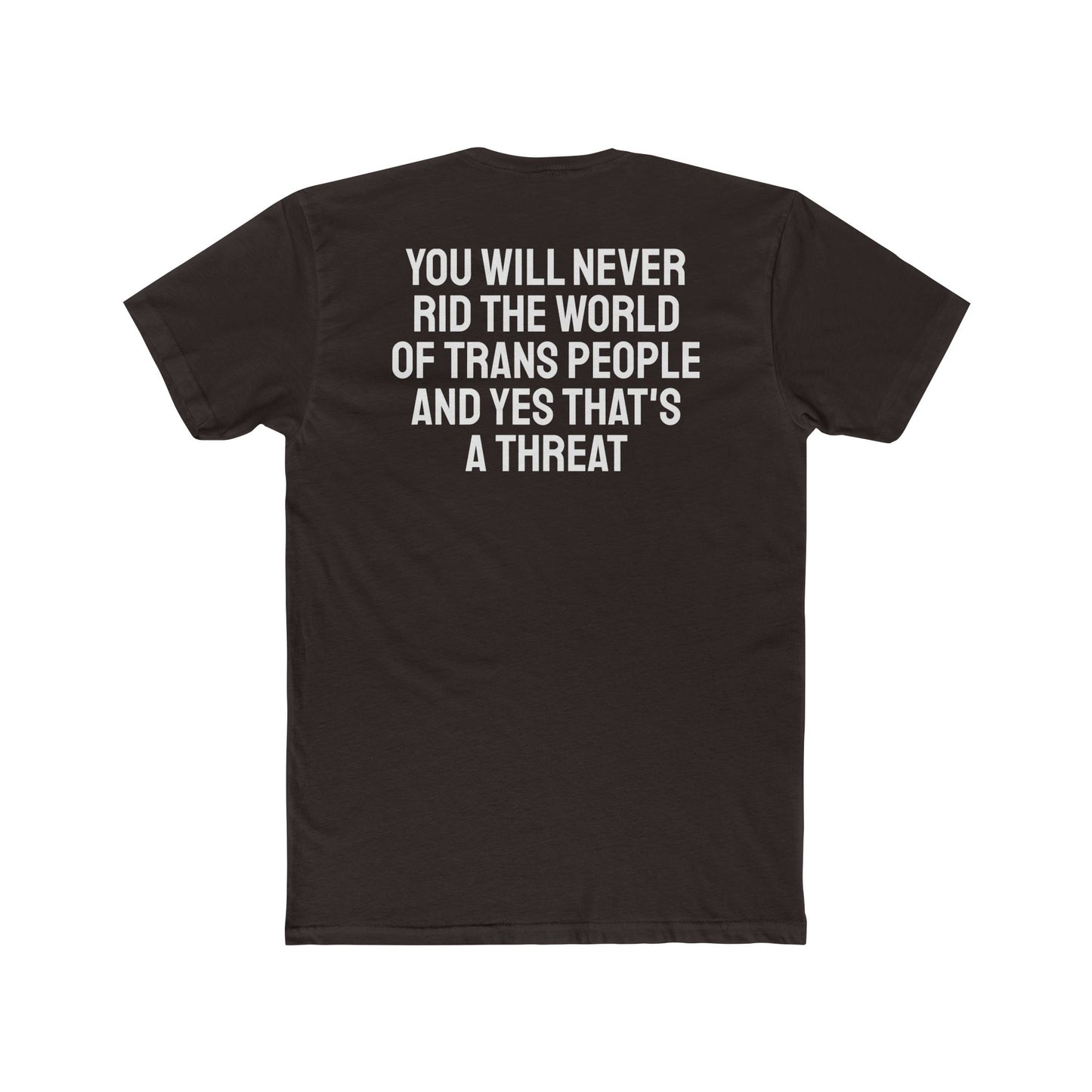You Will Never Rid The World Of Trans People And Yes That's A Threat - Unisex Cotton Crew Tee