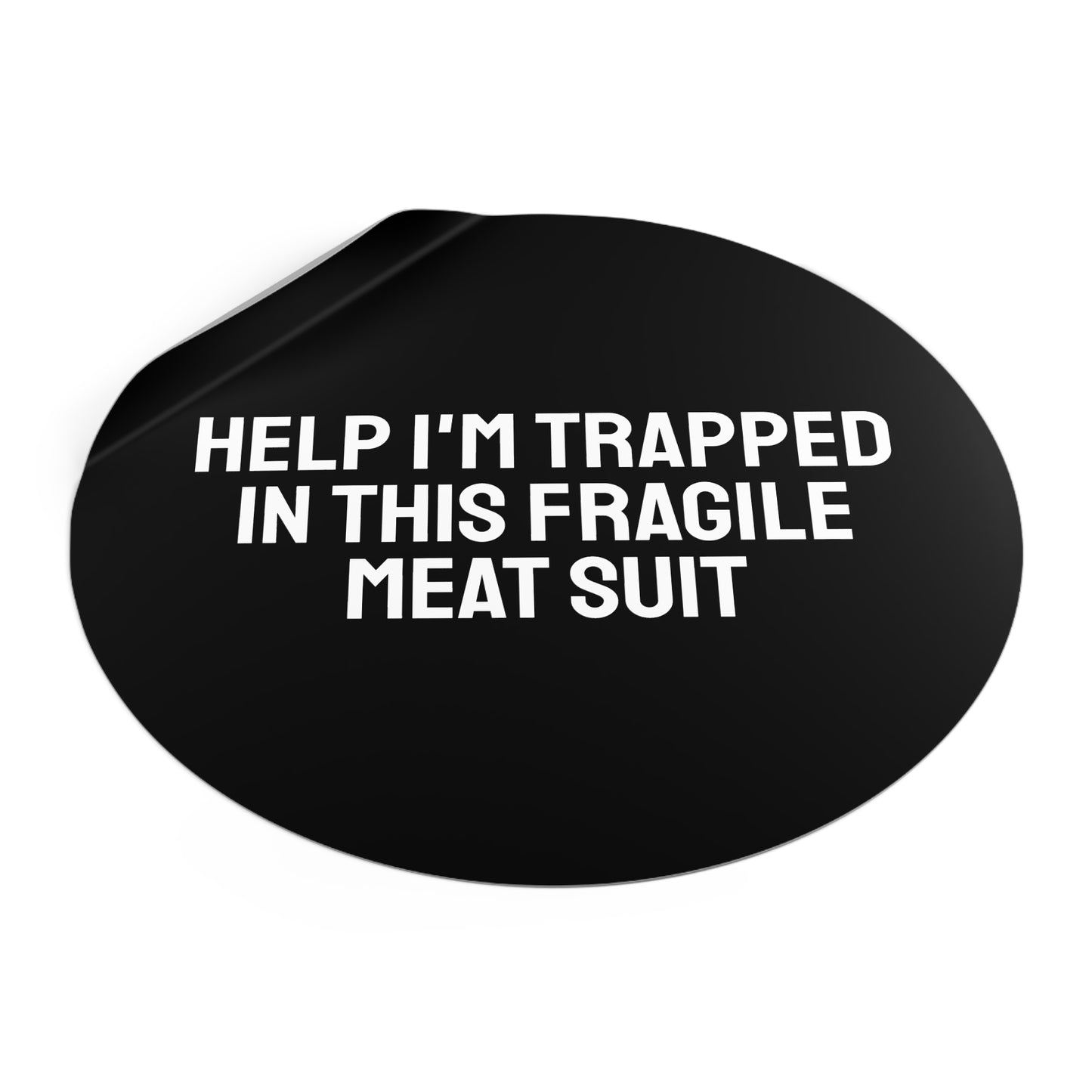Help I'm Trapped In This Fragile Meat Suit Round Vinyl Stickers