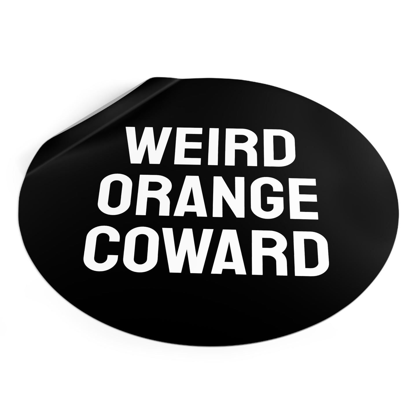 Weird Orange Coward - Round Vinyl Stickers