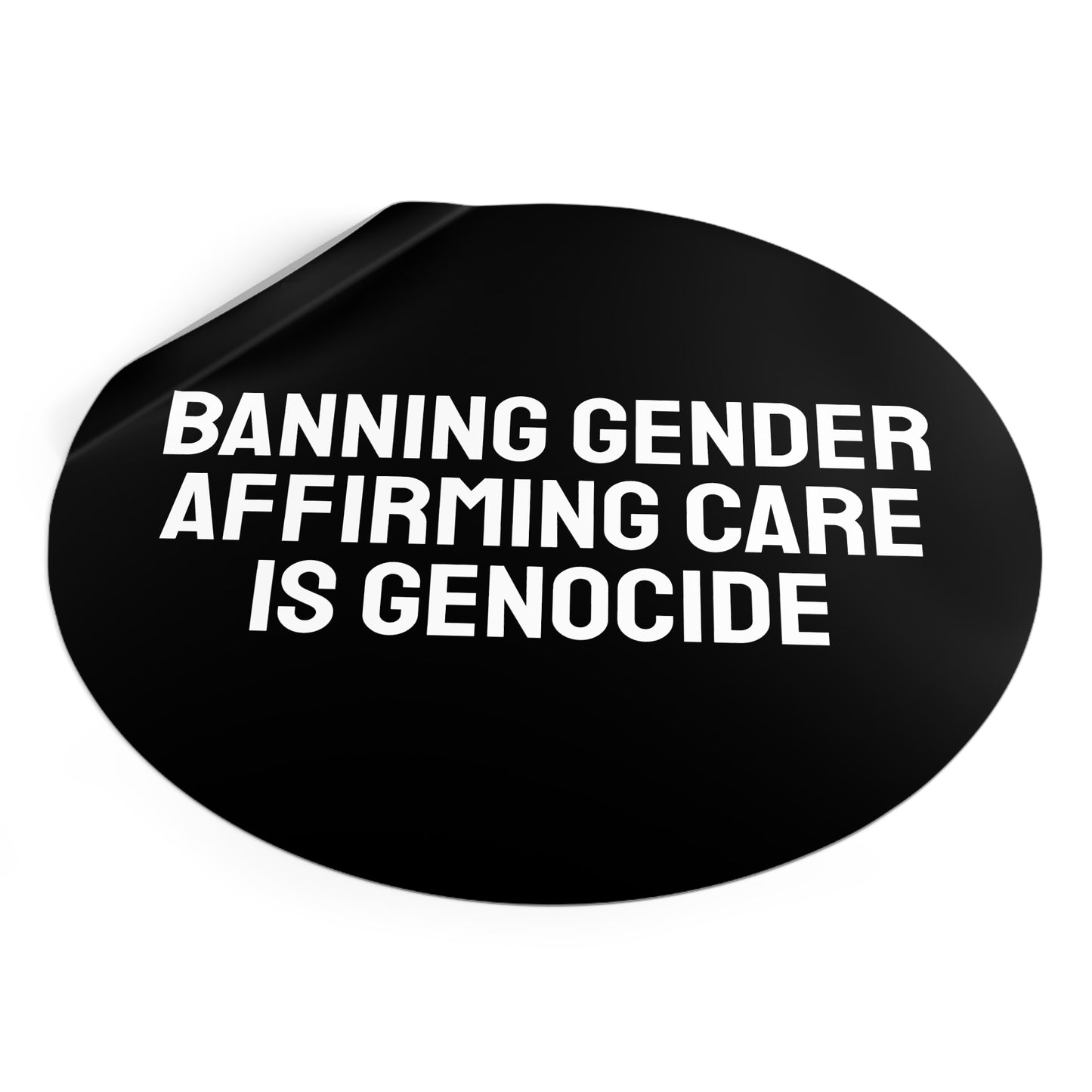 Banning Gender Affirming Care Is Genocide - Round Vinyl Stickers