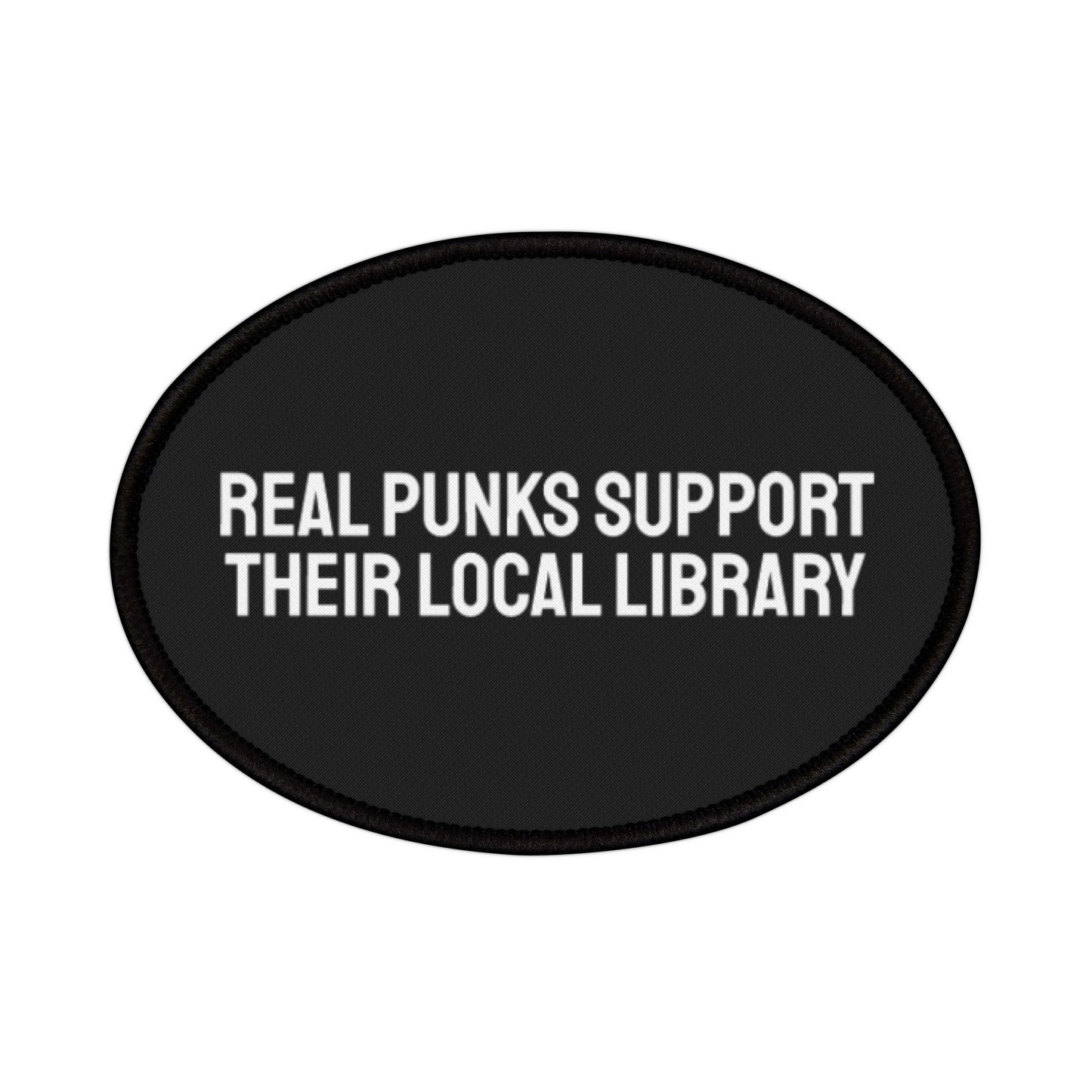 Real Punks Support Their Local Library - Iron-On Patch