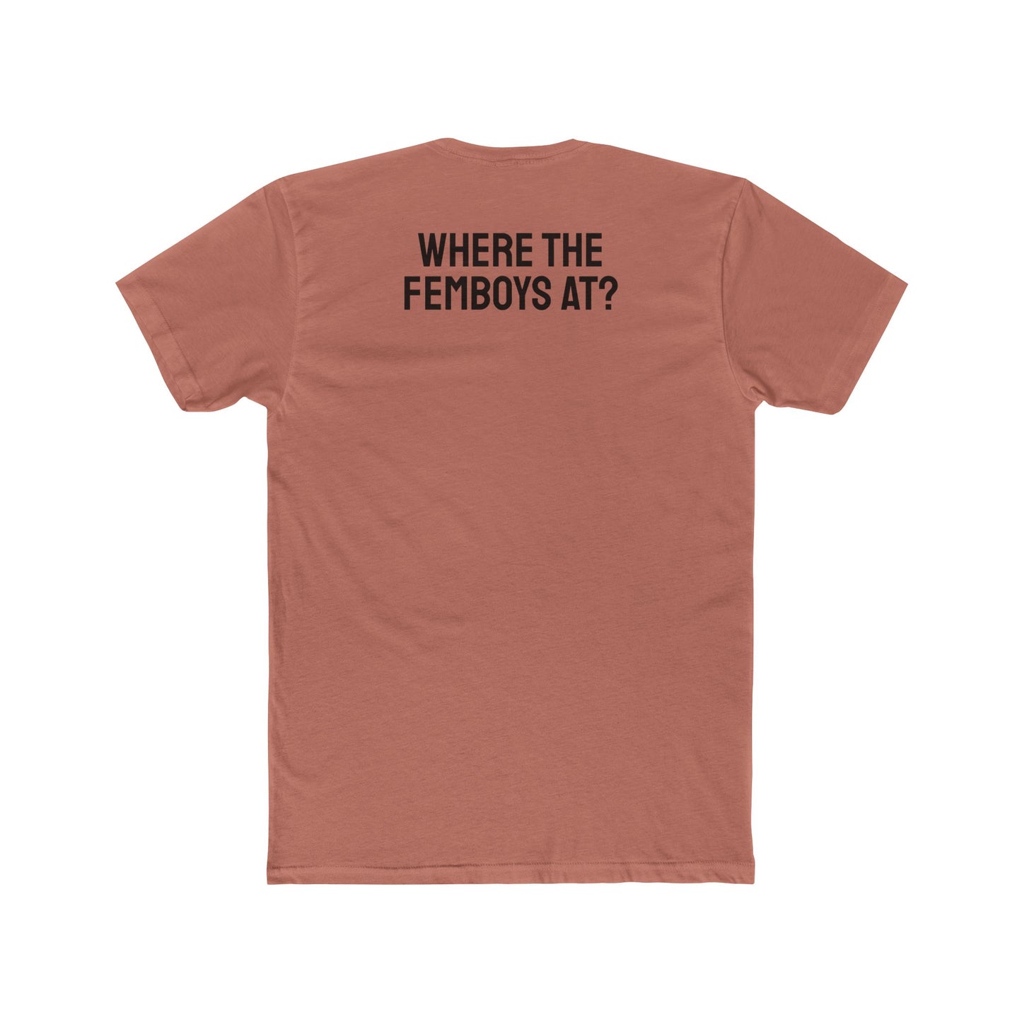 Where The Femboys At? - Unisex Cotton Crew Tee