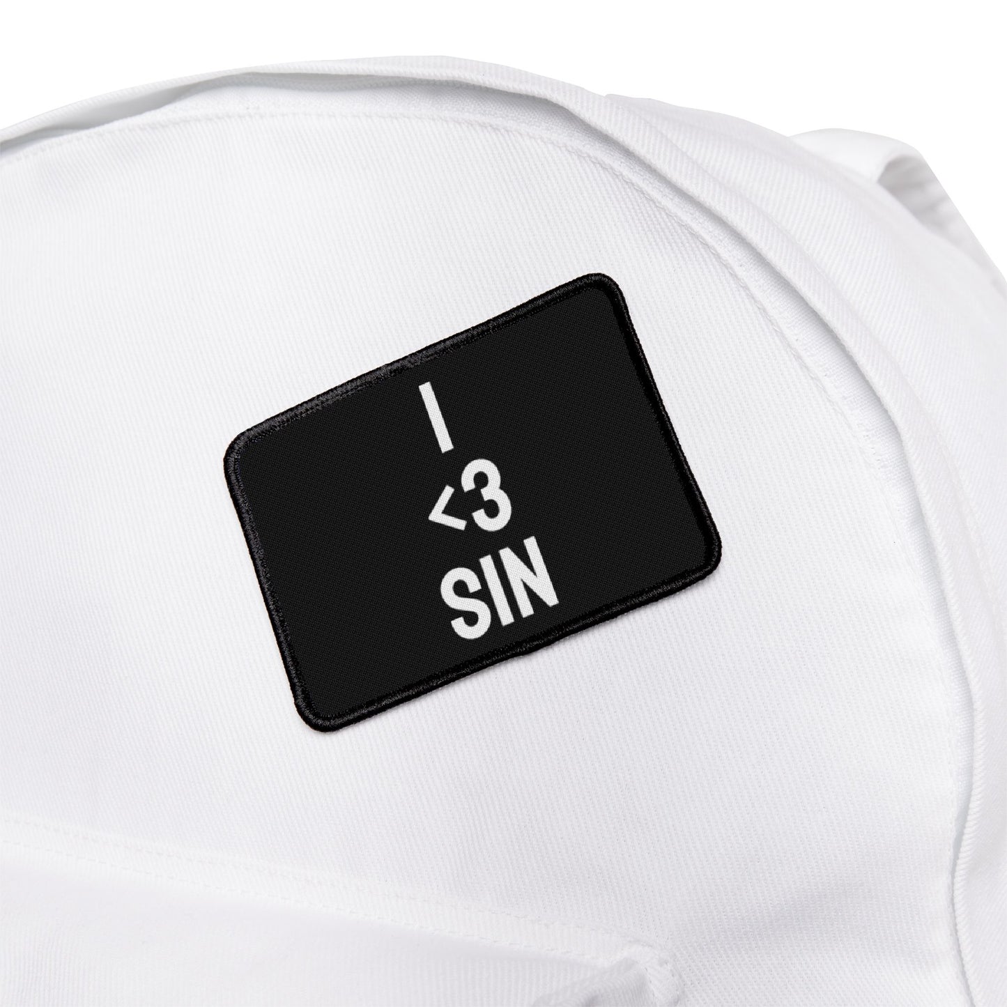 I <3 Sin - Iron-On Patch