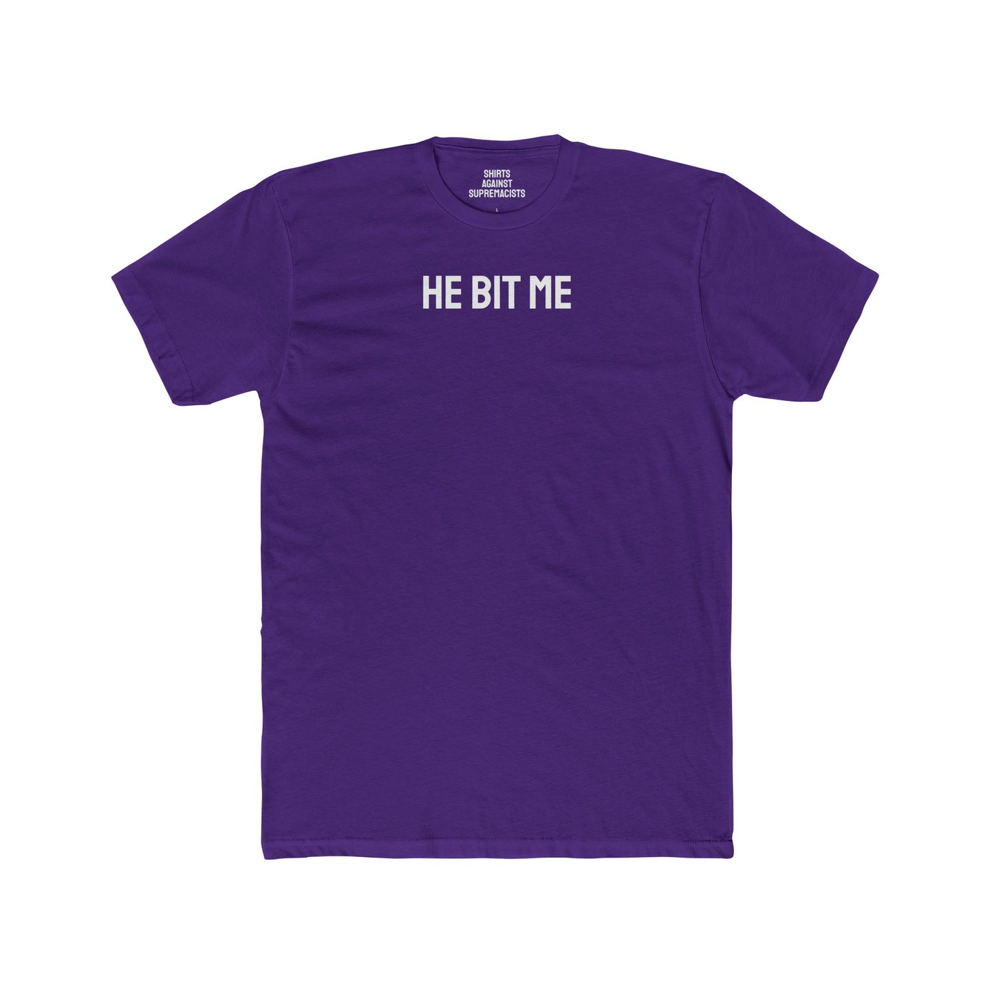 He Bit Me - Couple's Unisex Cotton Crew Tee