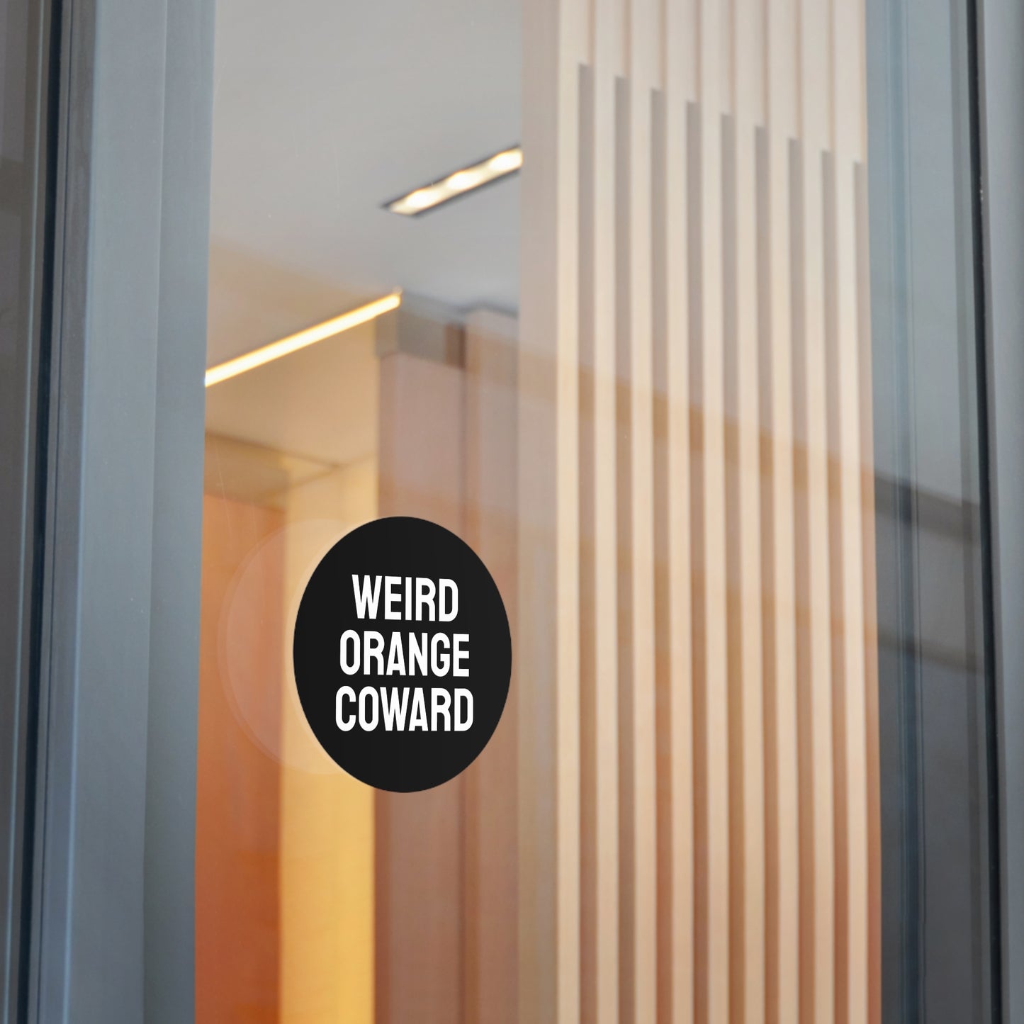 Weird Orange Coward - Round Vinyl Stickers