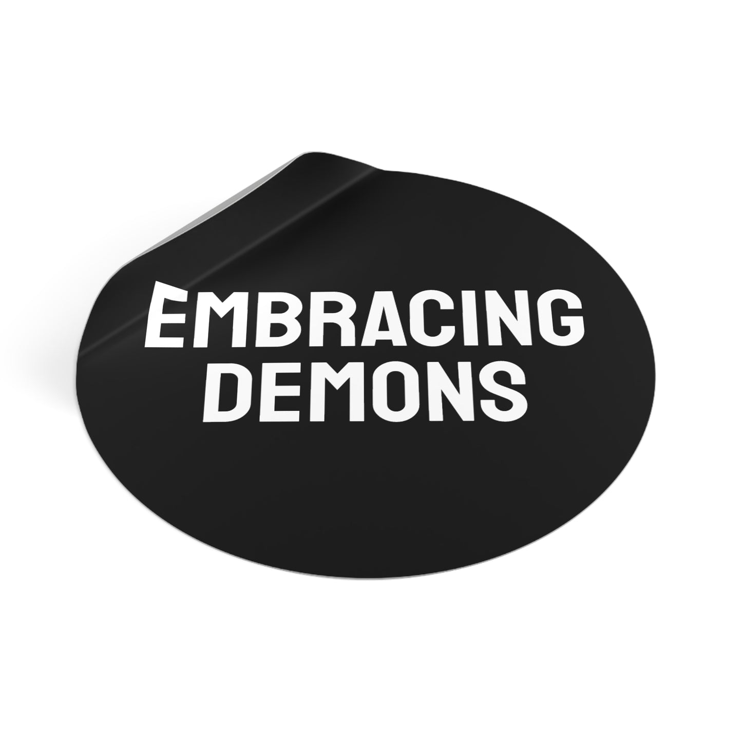 Embracing Demons - Round Vinyl Stickers