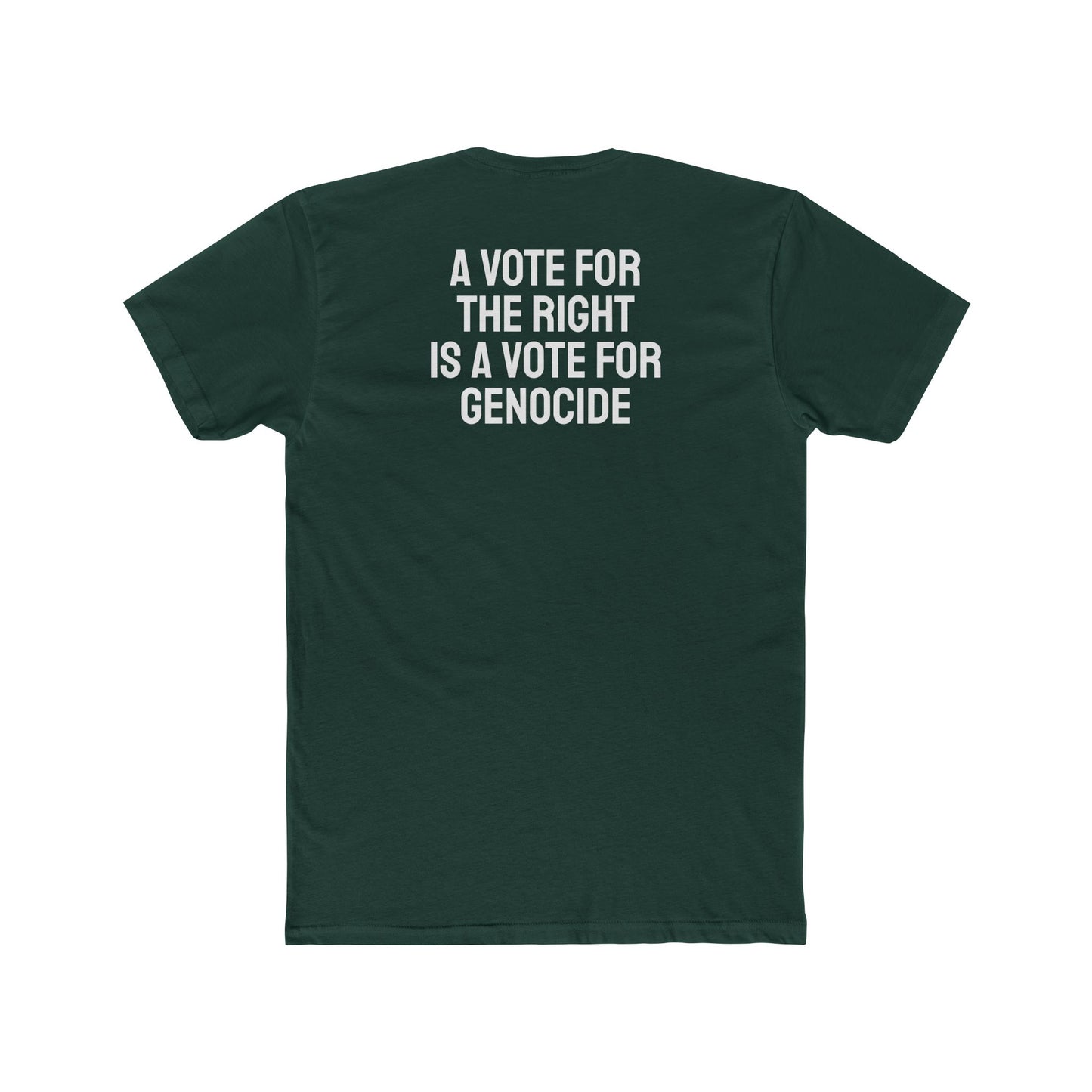 A Vote For The Right Is A Vote For Genocide - Unisex Cotton Crew Tee