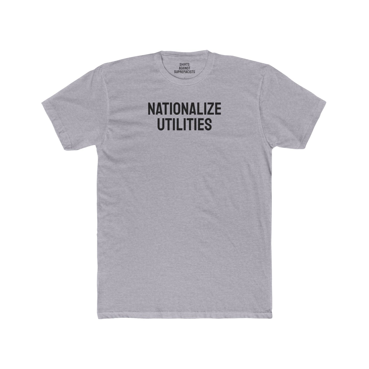 Nationalize Utilities - Unisex Cotton Crew Tee