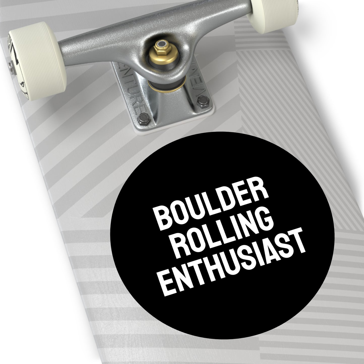 Boulder Rolling Enthusiast - Round Vinyl Stickers