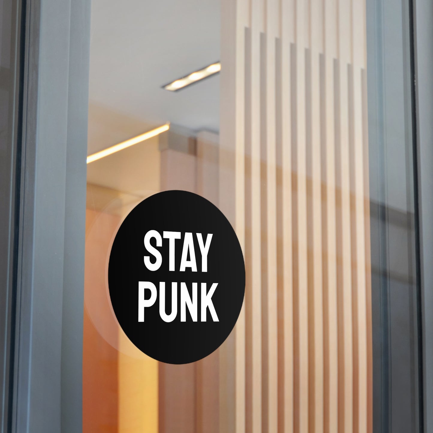 Stay Punk - Round Vinyl Stickers