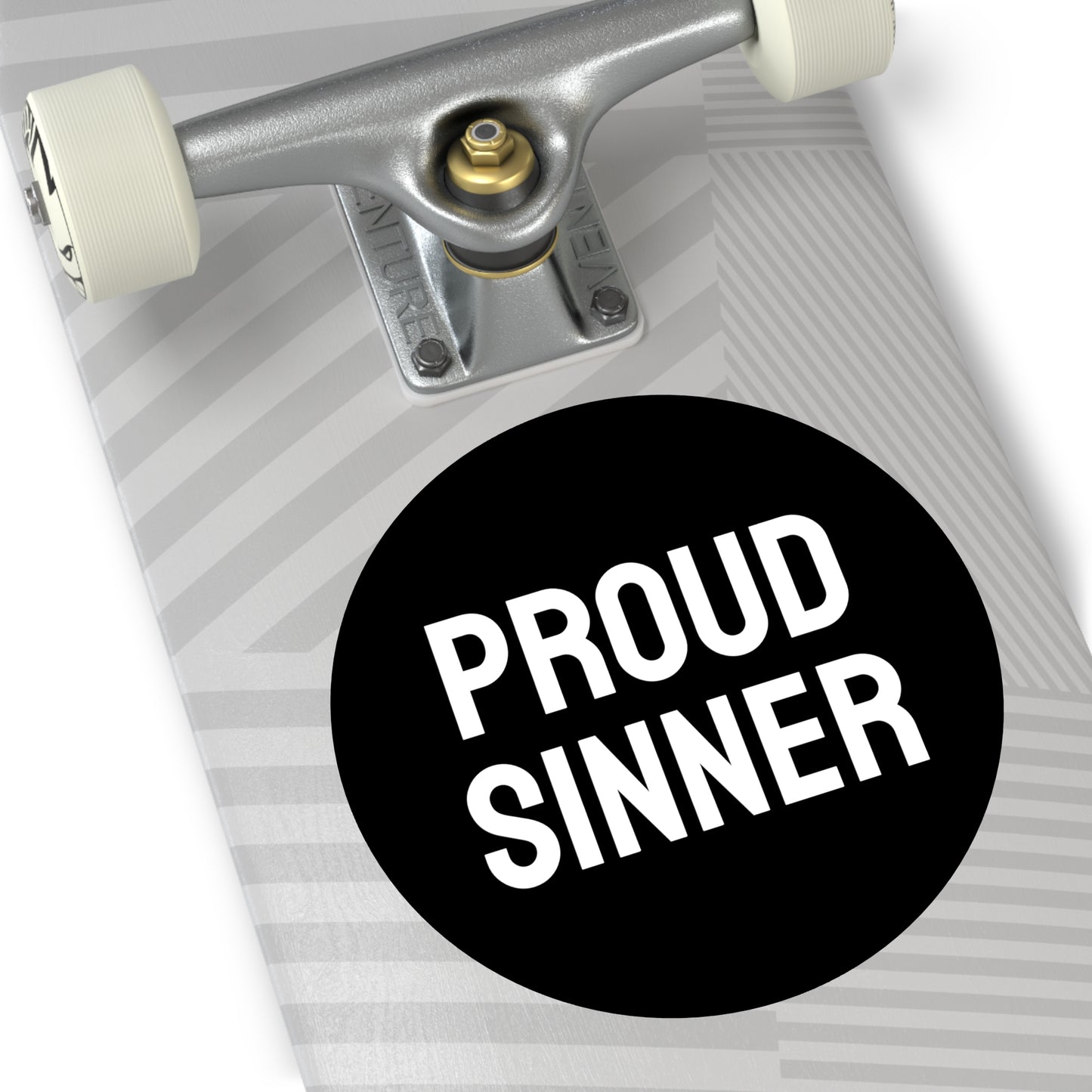 Proud Sinner - Round Vinyl Stickers