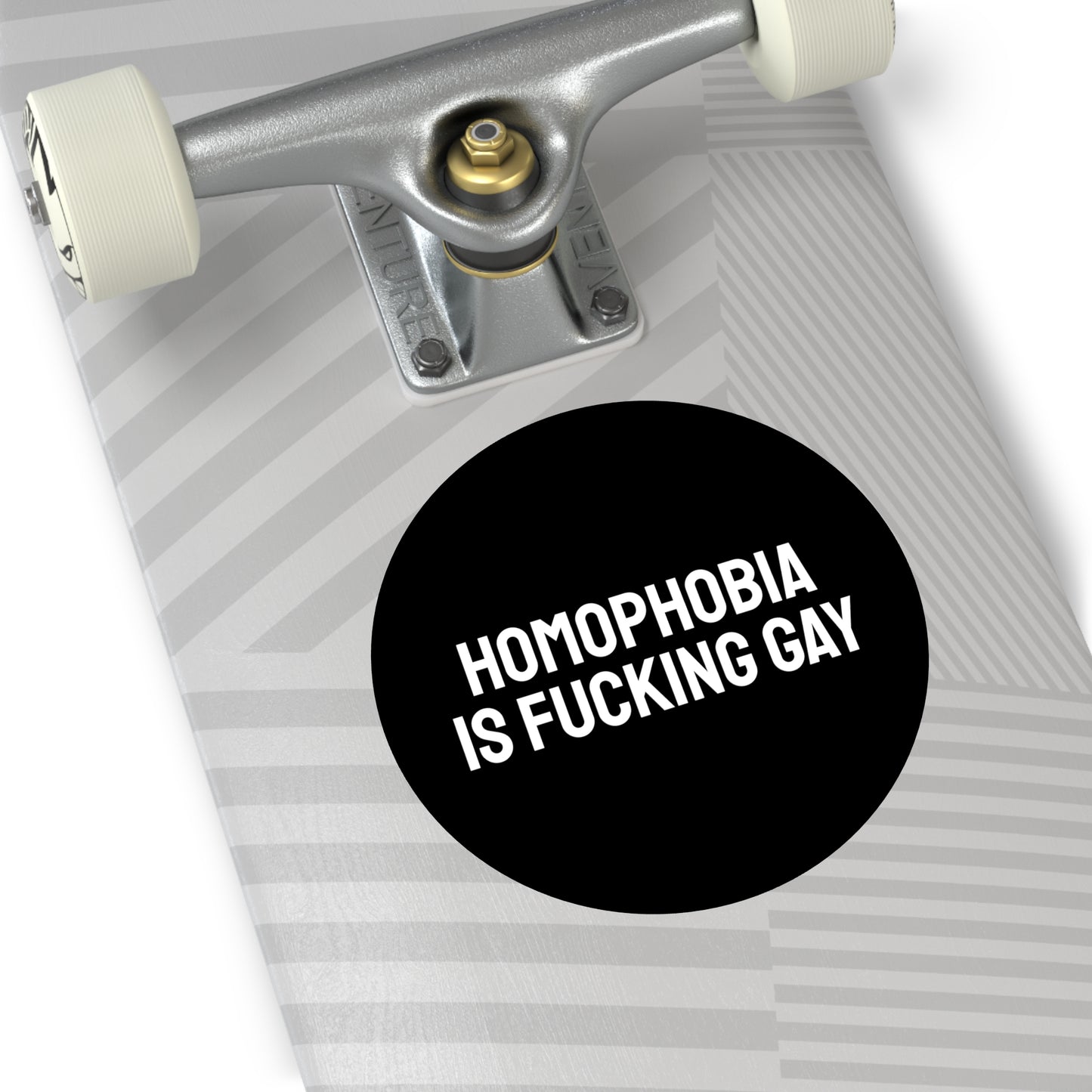 Homophobia Is Fucking Gay - Round Vinyl Stickers