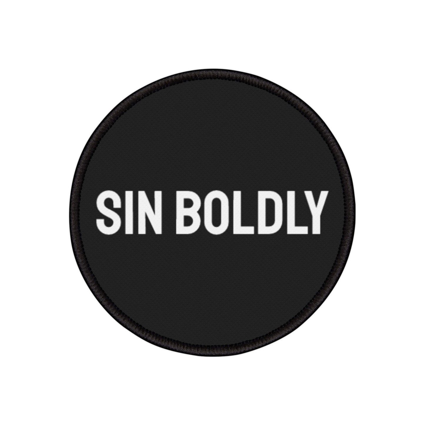 Sin Boldly - Iron-On Patch