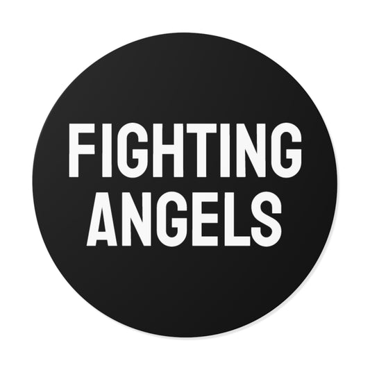 Fighting Angels - Round Vinyl Stickers